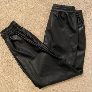 NWT Leather Joggers